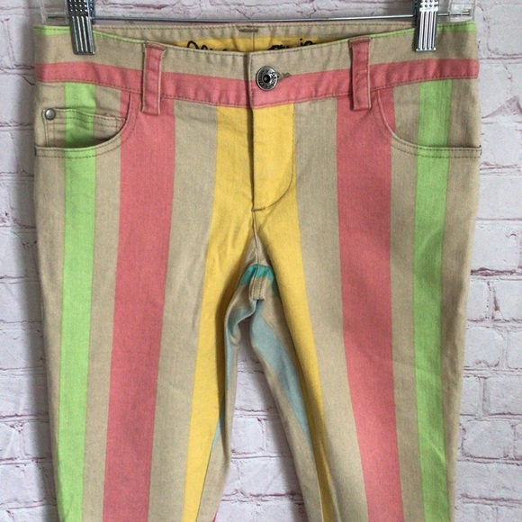 Alice + Olivia by Stacey Bendet Striped Jeans - Size 4 - Picture 2 of 12